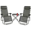 Abbey Camp - Campingstoel - Terras Set 3-delig - Antraciet