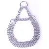 Kiotos Steel Collar met drie rijen ketting - zilver