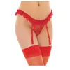 Amorable by Rimba Jarretelkousen en jarretelgordel met ruches - rood