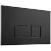 FugaFlow Efficiente Press Bedieningsplaat - bedieningspaneel voor Geberit UP320 inbouwreservoir - dualflush - rechthoekige knoppen - 2 stuks - kunststof zwart mat -