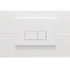 FugaFlow Efficiente Press Bedieningsplaat - bedieningspaneel voor Geberit UP320 inbouwreservoir - dualflush - rechthoekige knoppen - kunststof wit glans -