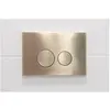 FugaFlow Eccelente Press Bedieningsplaat - bedieningspaneel voor Geberit UP320 inbouwreservoir - dualflush - ronde knoppen - metaal goud geborsteld