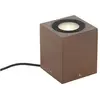 QAZQA lennard - Industriele Grondspot - 1 lichts - H 11.8 cm - Roestbr...