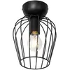 QAZQA palica - Moderne Plafondlamp - 1 lichts - Ø 18.5 cm - Zwart - Wo...