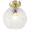 QAZQA sphere - Art Deco Plafondlamp - 1 lichts - Ø 200 mm - Goud/messi...