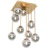 QAZQA athens - Landelijke Plafondlamp - 9 lichts - L 310 mm - Goud/mes...
