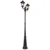 QAZQA havana - Klassieke Lantaarn - 2 lichts - H 220 cm - Zwart - Buit...