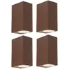 QAZQA baleno - Industriele Wandlamp Up Down voor buiten - 4 stuks - D ...
