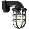 QAZQA joeri - Moderne Wandlamp voor buiten - 1 lichts - D 112 mm - Zwa...