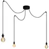 QAZQA cava - Moderne Hanglamp voor buiten - 3 lichts - Ø 18 cm - Zwart...