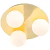 QAZQA cederic - Moderne Plafondlamp - 3 lichts - Ø 23 cm - Goud/messin...