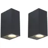 QAZQA baleno - Moderne Wandlamp Up Down voor buiten - 2 stuks - D 9 cm...