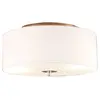 QAZQA drum - Moderne Plafondlamp met kap - 2 lichts - Ø 300 mm - Crème...