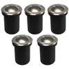 QAZQA delux - Moderne Grondspot - 5 stuks - Ø 130 mm - Staal - Buitenv...