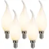 LUEDD Set van 5 E14 dimbare LED filament tipkaarslampen F35 mat 3W