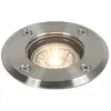 QAZQA basic - Moderne Grondspot - 1 lichts - Ø 110 mm - Staal - Buiten...