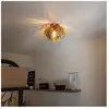 QAZQA botanica - Retro Plafondlamp - 1 lichts - Ø 240 mm - Goud/messin...