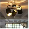 QAZQA lofty - Moderne Plafondlamp met kap - 3 lichts - Ø 600 mm - Zwar...