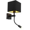 QAZQA zeno - Moderne Wandlamp met kap voor binnen - 1 lichts - L 200 m...