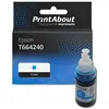 PrintAbout huismerk Inktcartridge T664240 Cyaan Geschikt voor Epson