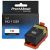 PrintAbout huismerk Inktcartridge 592-11329 (X738N) 3-kleuren geschikt voor Dell
