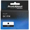PrintAbout huismerk Inktcartridge GC-31K (405688) Zwart Geschikt voor ...
