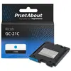PrintAbout huismerk Inktcartridge GC-21C (405533) Cyaan geschikt voor Ricoh