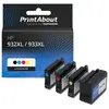 PrintAbout huismerk Inktcartridge 932XL / 933XL (C2P42AE) 4-kleuren Mu...
