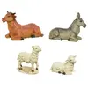 Merkloos / Sans marque Dieren poly h9 cm naturel a4