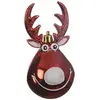 Decoris Rendier Kersthanger - Plastic - Ø 11,5 cm - Rood