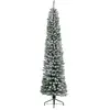 Merkloos / Sans marque Everlands Pencil Pine Snowy kunstkerstboom - wit/sneeuw - H 210cm