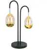 Highlight - Tafellamp Golden Egg 2 lichts H 48 cm amber-zwart