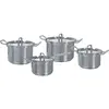 BK Q-linair Master Glas pannenset - 4-delig - glazen deksel - veilig afgietsysteem - inductie