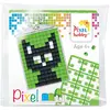 Pixelhobby Medaillon Sleutelhanger Startset - zwarte kat