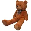 vidaXL Teddybeer XXL 85 cm zacht pluche bruin
