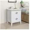 vidaXL Table de chevet 2 pcs avec 2 tiroirs Blanc