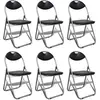 vidaXL Chaises à manger pliables lot de 6 noir similicuir et acier