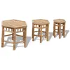 vidaXL Tabourets de jardin 3 pcs bambou