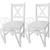 vidaXL Chaises à manger lot de 2 blanc bois de pin