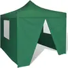 vidaXL Tente pliable verte 3 x 3 m avec 4 parois