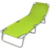 vidaXL Chaise longue pliable acier enduit de poudre vert pomme