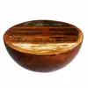 vidaXL Table basse Forme de bol avec base en acier Bois recyclé