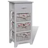 vidaXL Armoire avec 1 tiroir et 3 paniers Blanc Bois de Paulownia