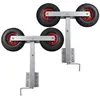 vidaXL Set de 2 supports à double roue inclinable remorque à bateau