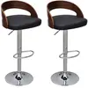 vidaXL Tabourets de bar lot de 2 bois courbé