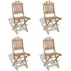 vidaXL Chaises pliables d'extérieur Bambou 4 pcs