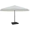 vidaXL Parasol blanc en aluminium avec base mobile