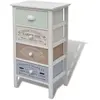 vidaXL Armoire de rangement en style français 4 tiroirs Bois
