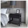 vidaXL Table de chevet Bois Noir