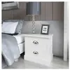 vidaXL Table de chevet 2 pcs Blanc